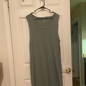 olive long soft t shirt dress
